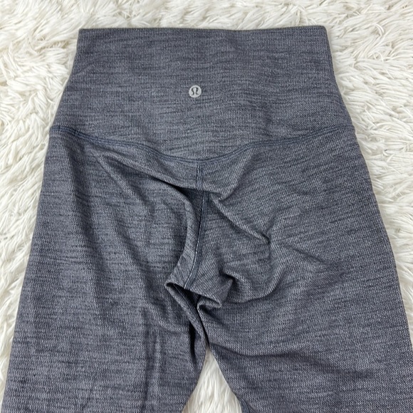 Lululemon Align Pant II 25" Mini Heathered Herringbone Heathered Black White - Picture 5 of 6
